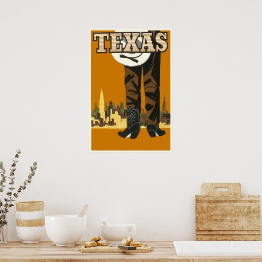 Texas Travel Poster (Keuken)
