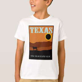 Texas Travel Poster Eclipse T-shirt
