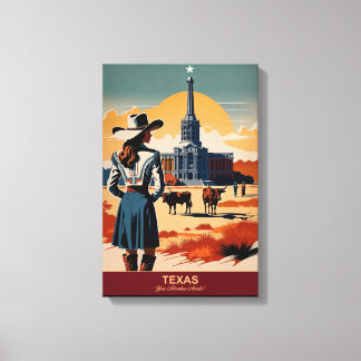 Texas Travel: uw avontuur wacht op u Canvas Afdruk