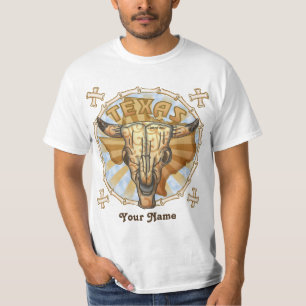 Texas Tribale Koeien Schedel t-shirt