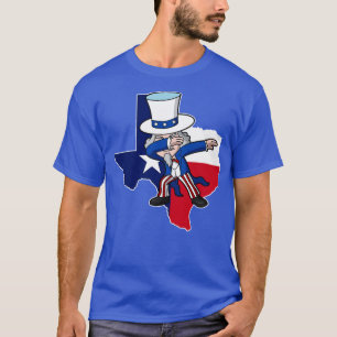 Texas Uncle Sam Texan 4 juli USA Patriottisch T-shirt