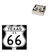 Texas US route 66 teken rubberen stempel (Gestempeld)