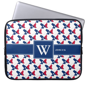 TEXAS USA Christelijk Scriptmonogram laptop Sleeve