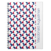 TEXAS USA FLAG Custom Add Name Notebook Journal (Devant)