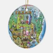 Texas USA Map Keramisch Ornament (Links)