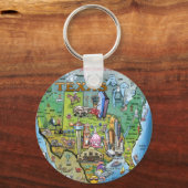 Texas USA Map Sleutelhanger (Voorkant)