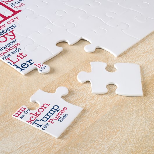 Texas USA Slang Word Art Map Jigsaw Puzzle (Côté)