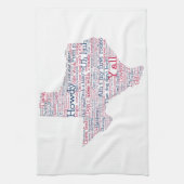 Texas USA Slang Word Art Map Serviette de cuisine (Vertical)
