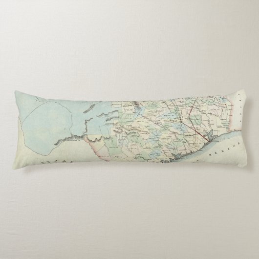 Texas van de Verenigde Staten van Amerika Lichaamskussen (Voorkant)
