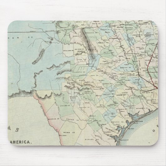 Texas van de Verenigde Staten van Amerika Muismat (Voorkant)