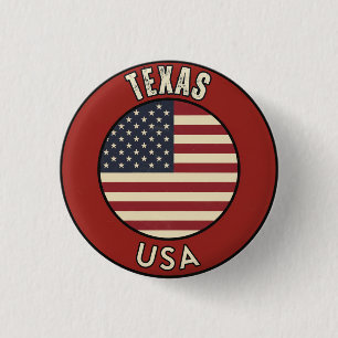 Texas Verenigde Staten van Amerika Ronde Button 3,2 Cm