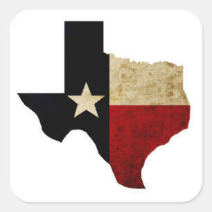 Texas Vierkante Sticker