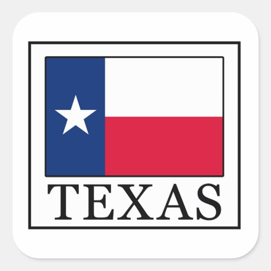 Texas Vierkante Sticker (Voorkant)