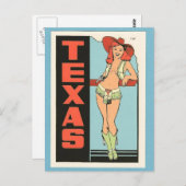 Texas vintage-briefkaart briefkaart (Voorkant / Achterkant)