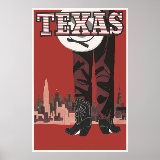 Texas Vintage Poster (Voorkant)