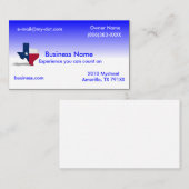 Texas Visitekaartje (Voorkant / Achterkant)