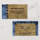 Texas Visitekaartje Blue Denim Jean Star (Voorkant / Achterkant)