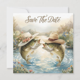 Texas Visserij Bruiloft Save the Date