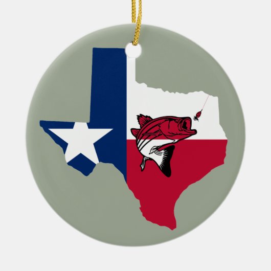 Texas Vist Keramisch Ornament (Voorkant)