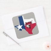 Texas Vist Vierkante Sticker (Envelop)