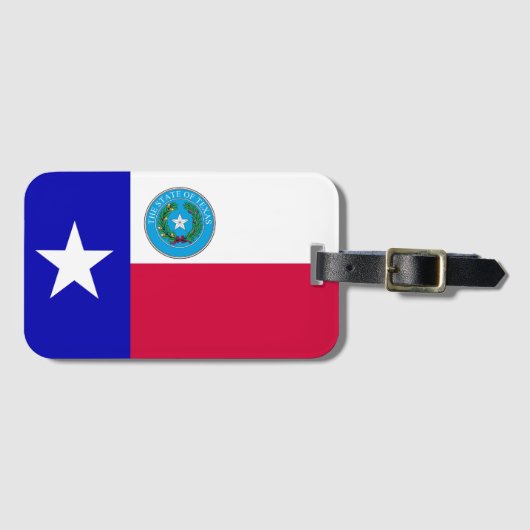 Texas vlag bagagelabel (Voorkant (horizontaal))