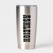 Texas Vlag & Bloem Bluebonnet met Aangepaste Naam Geïsoleerde Drinkbeker (Achterkant)