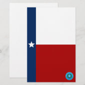 Texas vlag briefpapier (Voorkant / Achterkant)