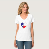 Texas Vlag Hart T-shirt (Voorkant volledig)
