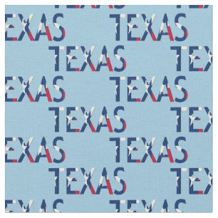 Texas vlag in Word Texas op blauw Stof