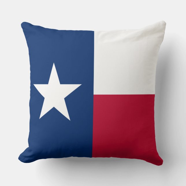 Texas Vlag: Langhoorns, de Texaanse Lone Star-staa Kussen (Voorkant)