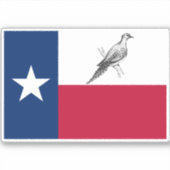 Texas Vlag Met Duif Sticker (Voorkant)