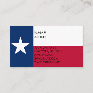 Texas Vlag Modern Visitekaartje