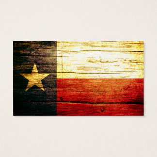 Texas vlag oud hout visitekaartjes