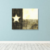 TEXAS VLAG OUDE TEKENING CANVAS AFDRUK (Insitu (Houten vloer))