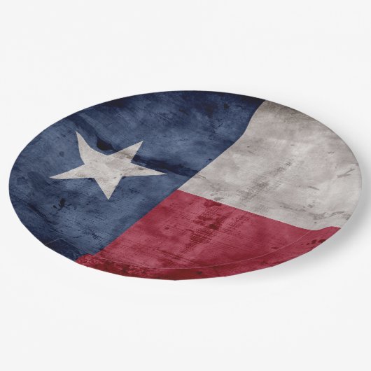 Texas-vlag Papieren Bordje (Gekanteld)
