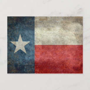 Texas vlag  retro stijl briefkaart