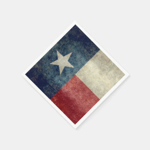 Texas vlag  retro stijl Papier Napkins Servetten
