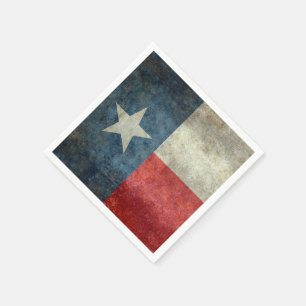 Texas vlag  retro stijl Papier Napkins Servetten
