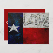 Texas vlag-uitnodiging kaart (Voorkant / Achterkant)