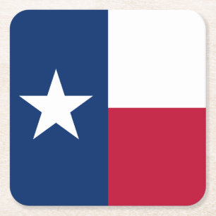 Texas vlag vierkante kartonnen onderzetter