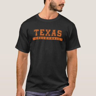 Texas Volleybal Varsity Oranje  Tekst T Shi T-shirt
