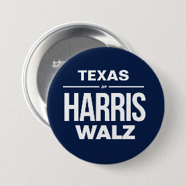 Texas voor Harris Walz Ronde Button 7,6 Cm