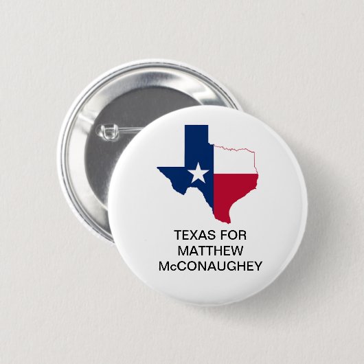 TEXAS voor Matthew McConaughey GOVERNOR Button (Voorkant /achterkant)