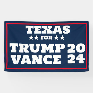 Texas voor Trump Vance 2024 Banner