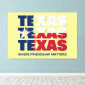 TEXAS-vriendschapszaken Canvas Afdruk (Insitu (Houten vloer))