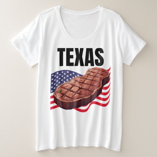 Texas Vrouwen Plus Maat T-shirt (Design voorkant)