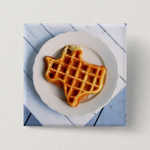 Texas Waffle Vierkante Button 5,1 Cm