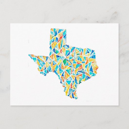 Texas Waterverf  Briefkaart (Voorkant)