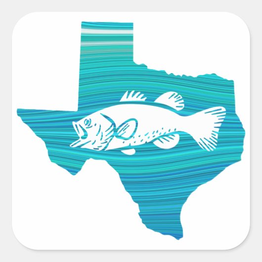 Texas Wave Vist Vierkante Sticker (Voorkant)