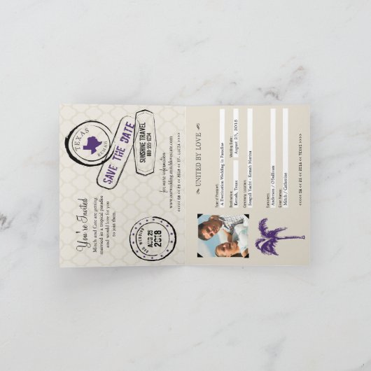 Texas Wedding Passport Invitation (Binnen)